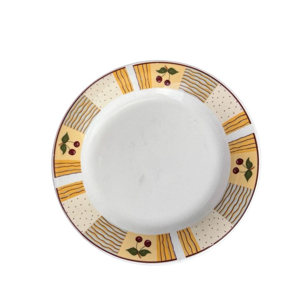 Daily Dining Cherry Royale Stoneware Salad Plates set of 4 Vintage 7”‎
